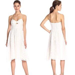 REVOLVE Parker Medium Geometric Midi Dress Burnout White Miranda Strapless Bow
